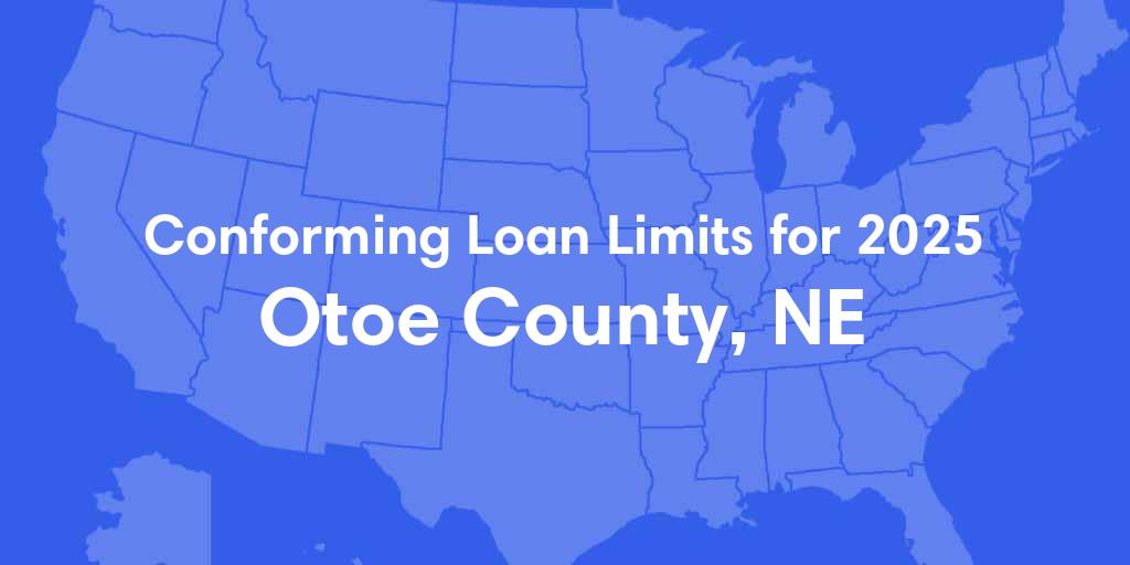 Otoe County, NE Conforming Loan Limits for 2024