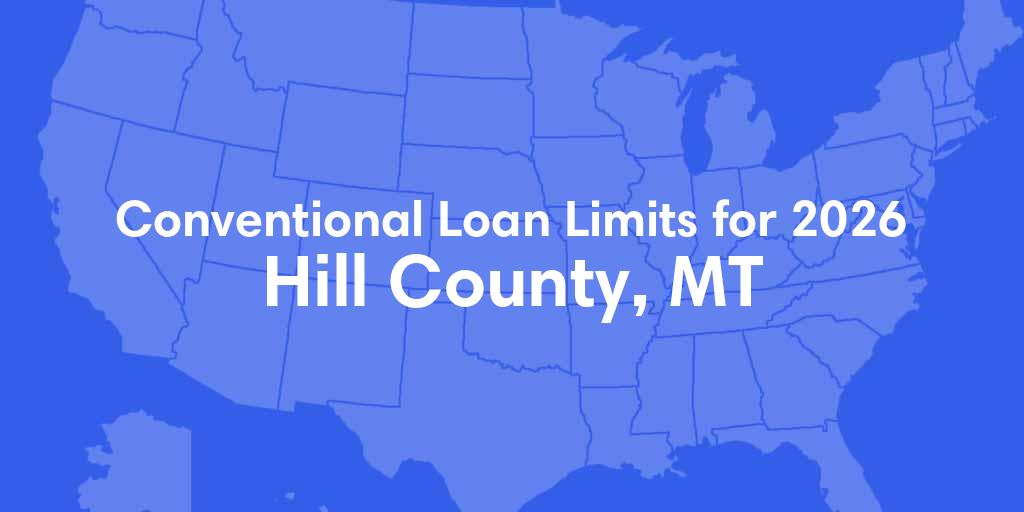 Hill County, MT Conventional Loan Limits for 2026