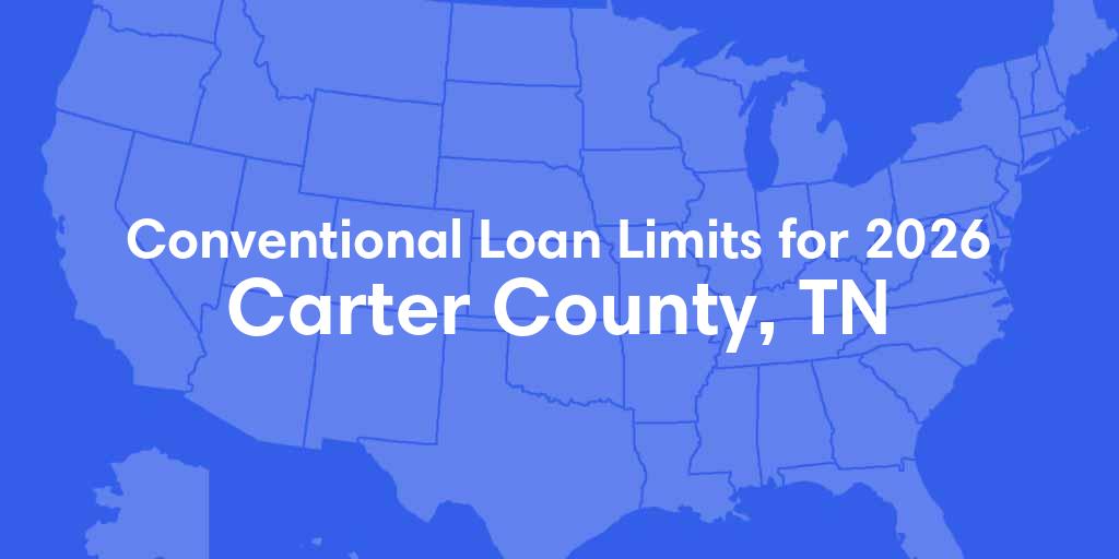 Carter County, TN Conventional Loan Limits for 2026