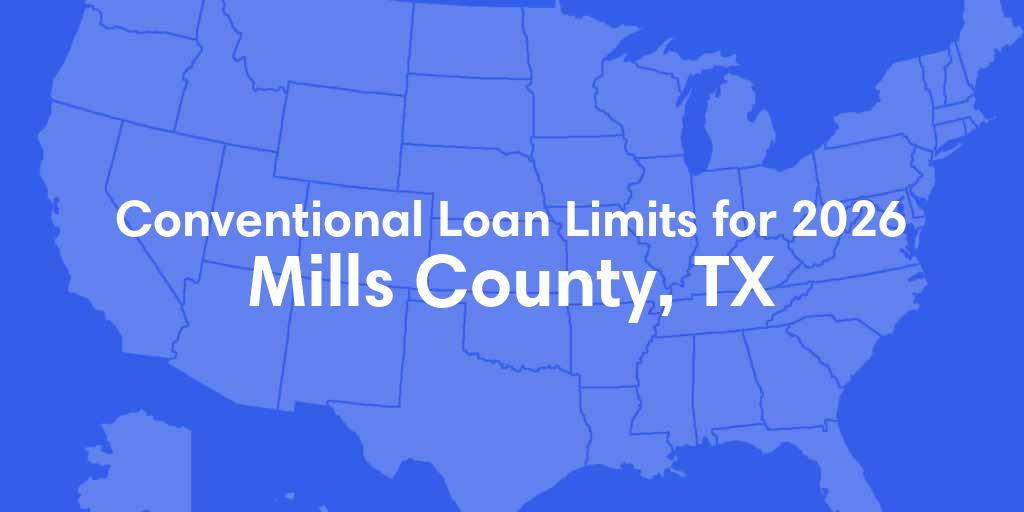 Mills County, TX Conventional Loan Limits for 2026