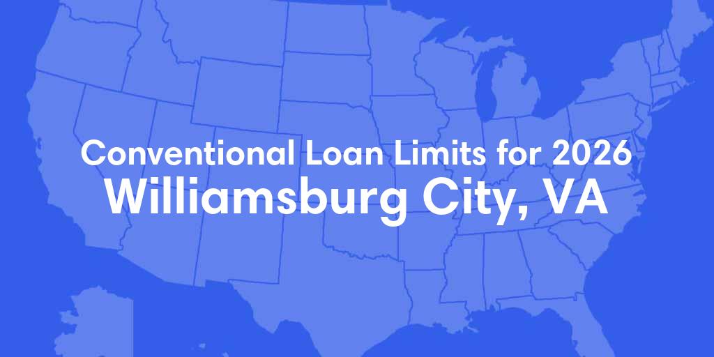 Williamsburg City County, VA Conventional Loan Limits for 2026 Williamsburg City County, VA Conventional Loan Limits for 2026