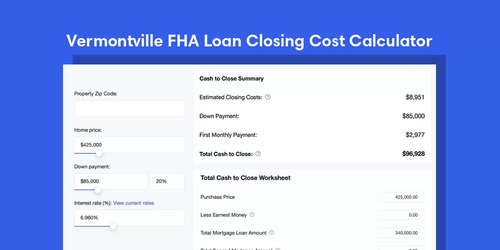 Vermontville, MI FHA Loan Closing Cost Calculator Vermontville, MI FHA Loan Closing Cost Calculator