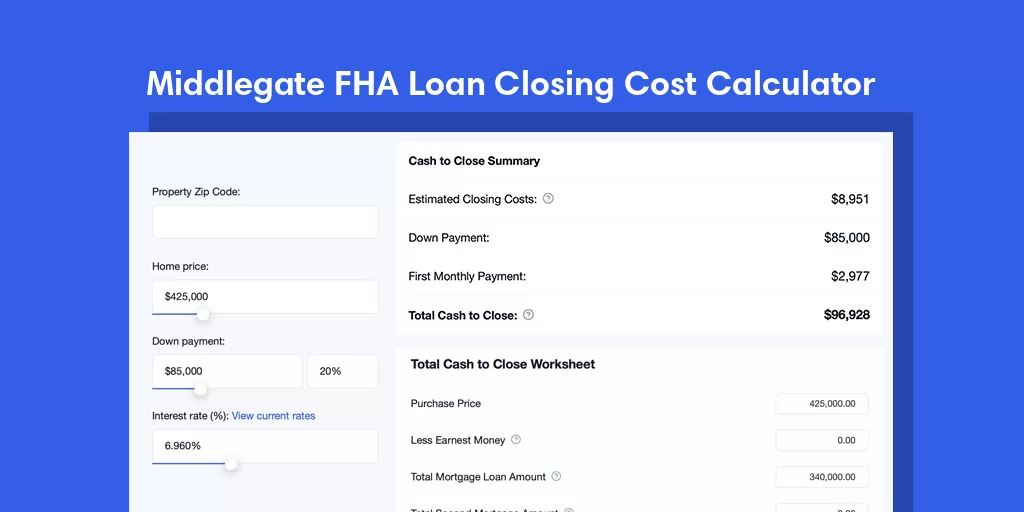 Middlegate, NV FHA Loan Closing Cost Calculator Middlegate, NV FHA Loan Closing Cost Calculator