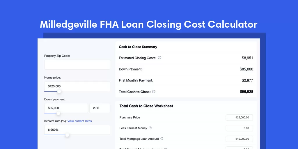 Milledgeville, TN FHA Loan Closing Cost Calculator Milledgeville, TN FHA Loan Closing Cost Calculator