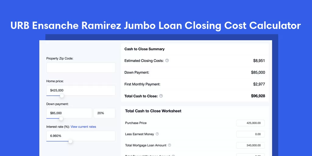URB Ensanche Ramirez, PR Jumbo Loan Closing Cost Calculator URB Ensanche Ramirez, PR Jumbo Loan Closing Cost Calculator
