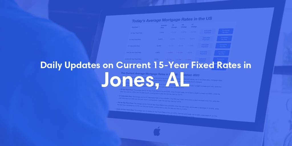 The Current Average 15-Year Fixed Mortgage Rates in Jones, AL - Updated: Tue, May 28, 2024
