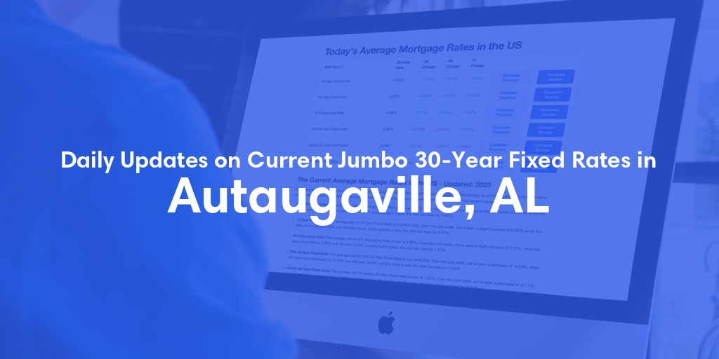 The Current Average Jumbo 30-Year Fixed Mortgage Rates in Autaugaville, AL - Updated: Sun, May 19, 2024