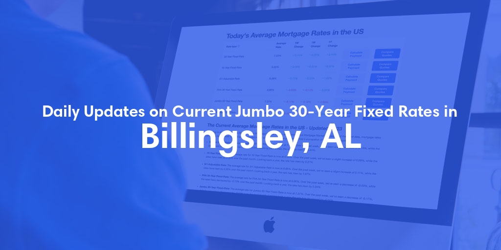 The Current Average Jumbo 30-Year Fixed Mortgage Rates in Billingsley, AL - Updated: Sun, May 19, 2024