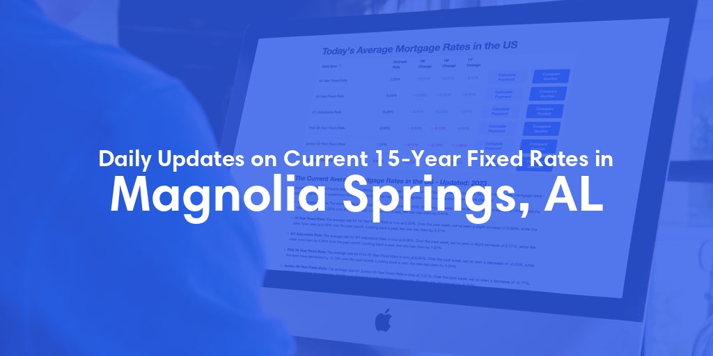 The Current Average 15-Year Fixed Mortgage Rates in Magnolia Springs, AL - Updated: Tue, May 14, 2024
