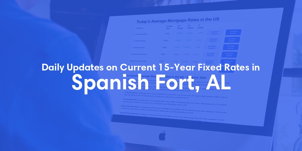 The Current Average 15-Year Fixed Mortgage Rates in Spanish Fort, AL - Updated: Mon, May 13, 2024