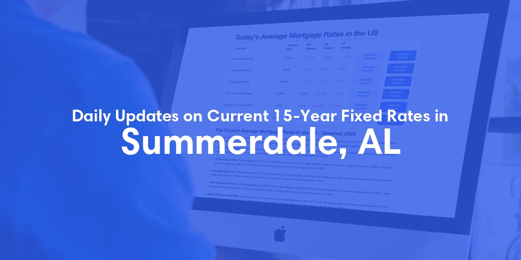 The Current Average 15-Year Fixed Mortgage Rates in Summerdale, AL - Updated: Wed, May 15, 2024