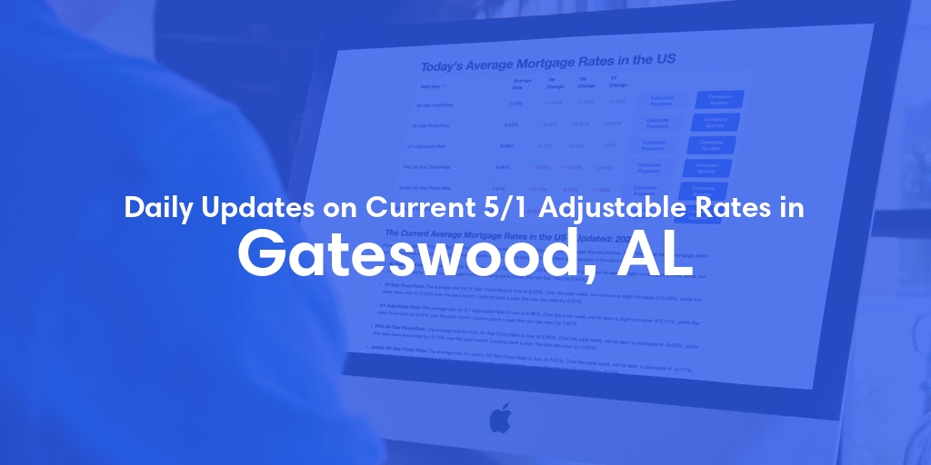 The Current Average 5/1 Adjustable Mortgage Rates in Gateswood, AL - Updated: Tue, May 14, 2024