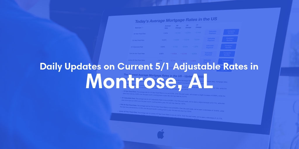The Current Average 5/1 Adjustable Mortgage Rates in Montrose, AL - Updated: Tue, May 14, 2024