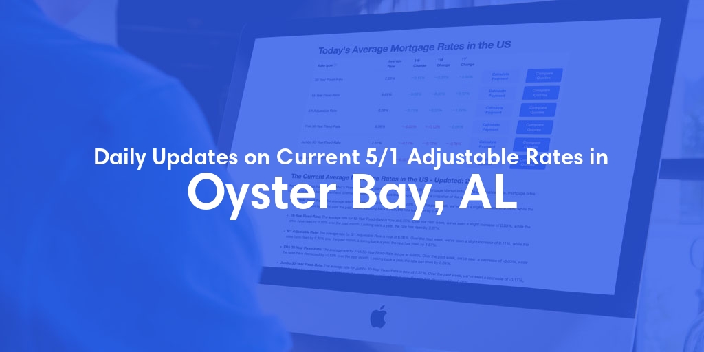The Current Average 5/1 Adjustable Mortgage Rates in Oyster Bay, AL - Updated: Wed, May 15, 2024