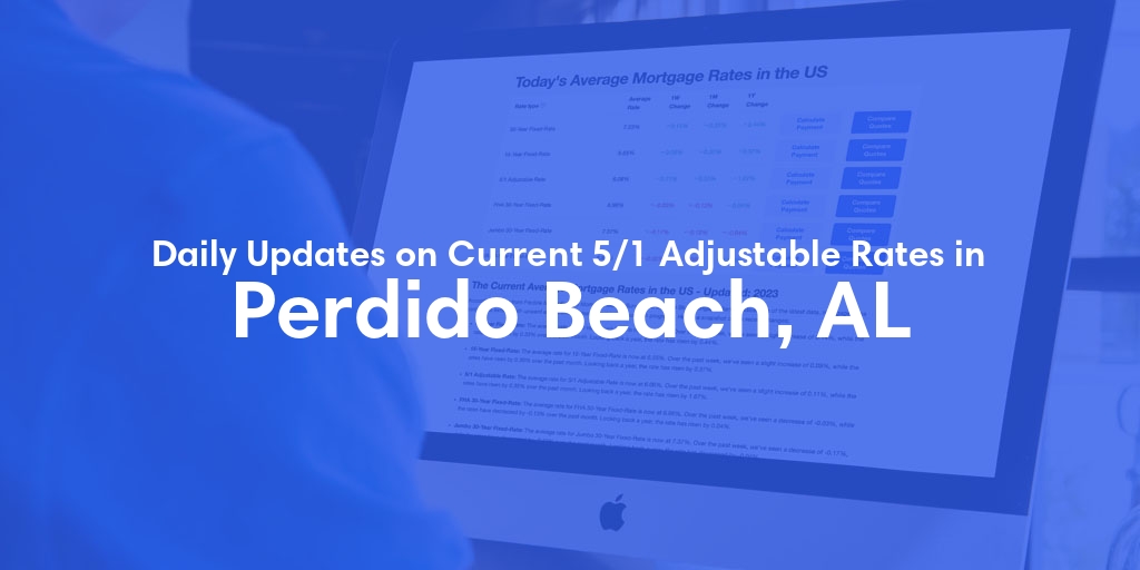 The Current Average 5/1 Adjustable Mortgage Rates in Perdido Beach, AL - Updated: Wed, May 15, 2024