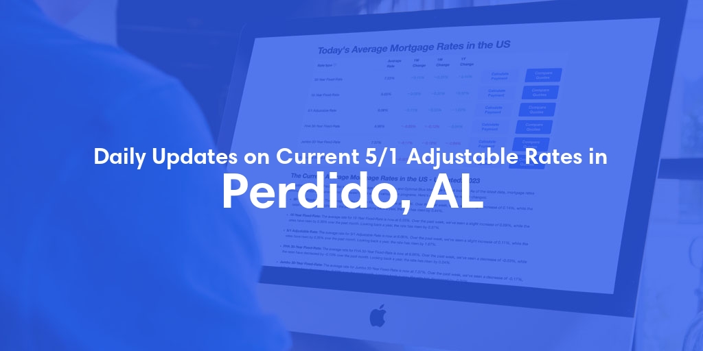 The Current Average 5/1 Adjustable Mortgage Rates in Perdido, AL - Updated: Tue, May 14, 2024