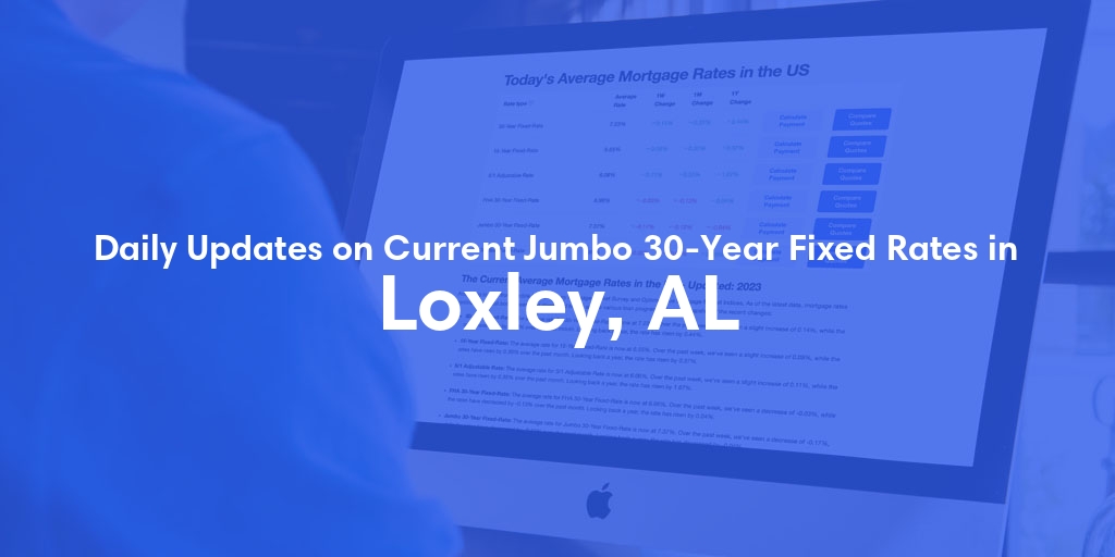 The Current Average Jumbo 30-Year Fixed Mortgage Rates in Loxley, AL - Updated: Wed, May 15, 2024