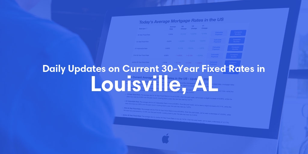 The Current Average 30-Year Fixed Mortgage Rates in Louisville, AL - Updated: Fri, May 17, 2024