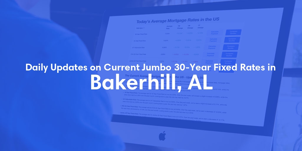 The Current Average Jumbo 30-Year Fixed Mortgage Rates in Bakerhill, AL - Updated: Fri, May 17, 2024