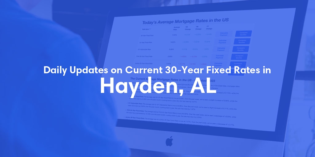 The Current Average 30-Year Fixed Mortgage Rates in Hayden, AL - Updated: Sat, May 18, 2024