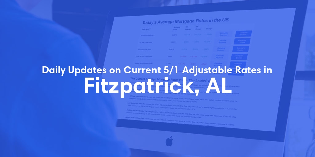 The Current Average 5/1 Adjustable Mortgage Rates in Fitzpatrick, AL - Updated: Mon, May 20, 2024