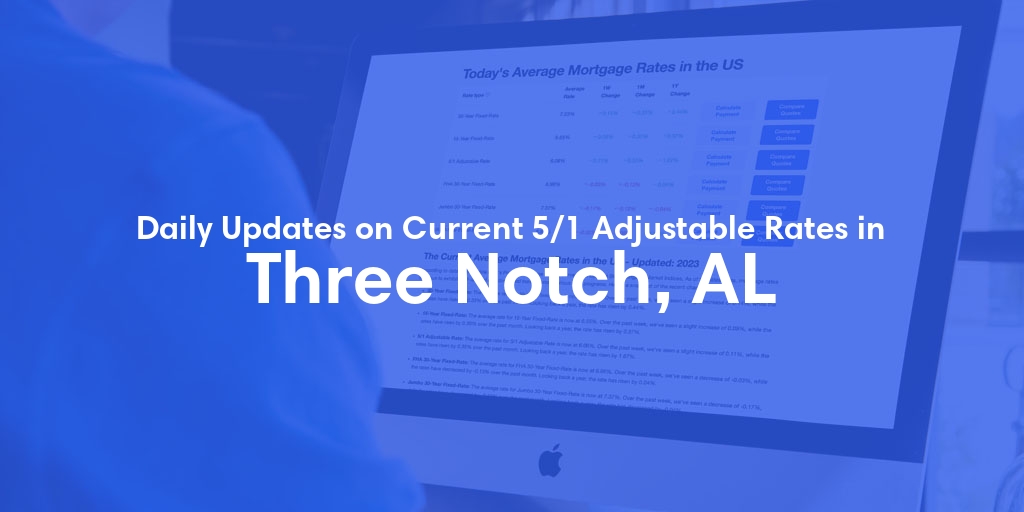 The Current Average 5/1 Adjustable Mortgage Rates in Three Notch, AL - Updated: Thu, May 16, 2024