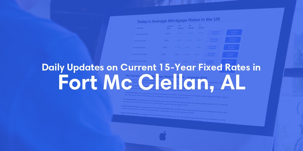 The Current Average 15-Year Fixed Mortgage Rates in Fort Mc Clellan, AL - Updated: Sat, May 18, 2024