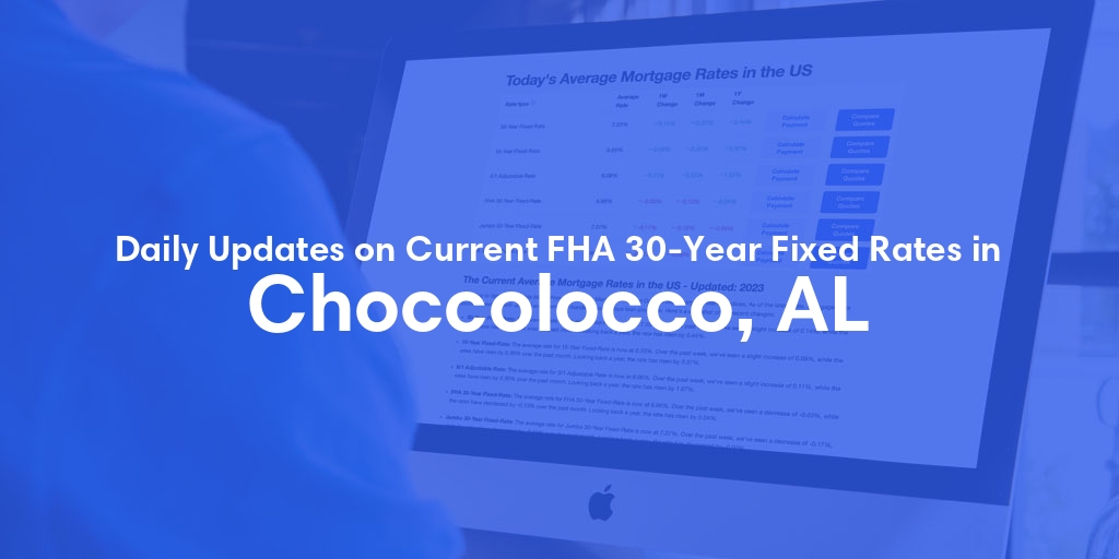 The Current Average FHA 30-Year Fixed Mortgage Rates in Choccolocco, AL - Updated: Fri, May 17, 2024