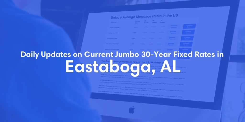 The Current Average Jumbo 30-Year Fixed Mortgage Rates in Eastaboga, AL - Updated: Thu, May 16, 2024