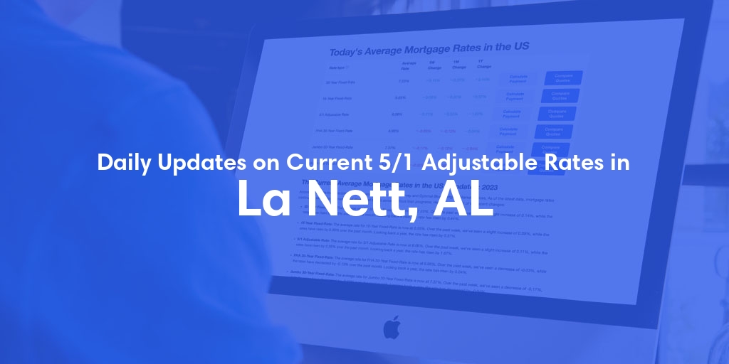 The Current Average 5/1 Adjustable Mortgage Rates in La Nett, AL - Updated: Wed, May 15, 2024