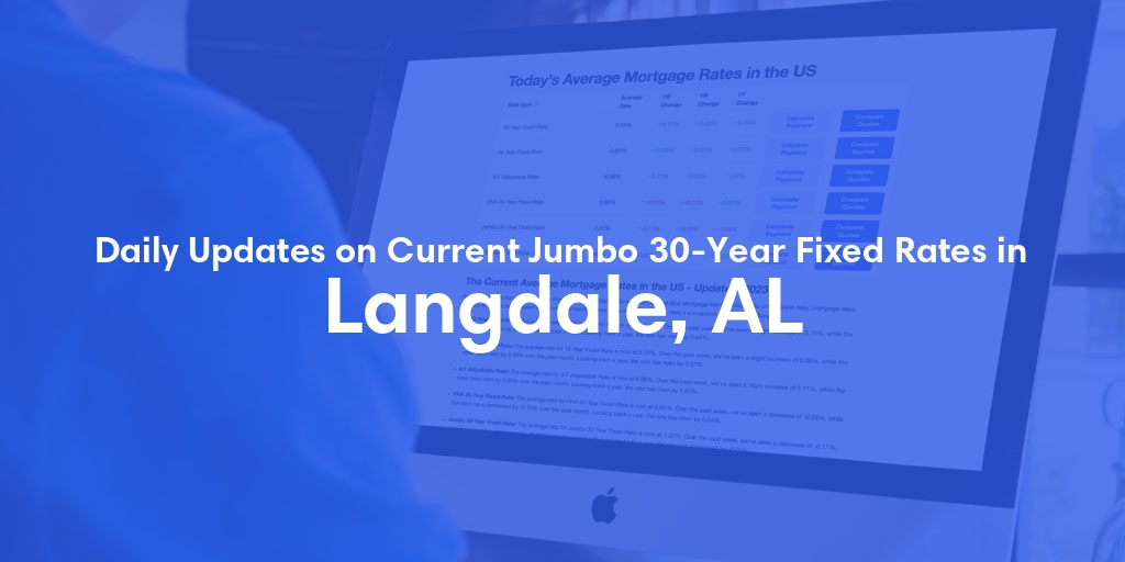 The Current Average Jumbo 30-Year Fixed Mortgage Rates in Langdale, AL - Updated: Wed, May 15, 2024