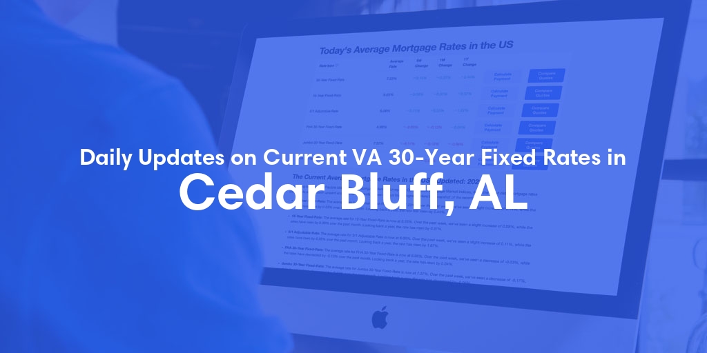 The Current Average VA 30-Year Fixed Mortgage Rates in Cedar Bluff, AL - Updated: Sun, Apr 28, 2024