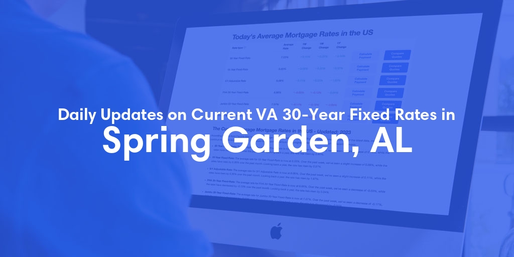 The Current Average VA 30-Year Fixed Mortgage Rates in Spring Garden, AL - Updated: Sun, Apr 28, 2024