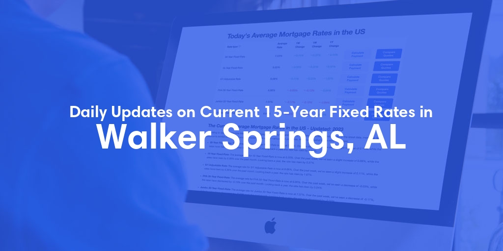 The Current Average 15-Year Fixed Mortgage Rates in Walker Springs, AL - Updated: Thu, May 16, 2024