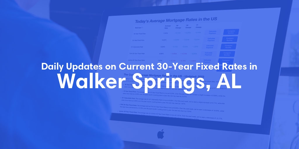 The Current Average 30-Year Fixed Mortgage Rates in Walker Springs, AL - Updated: Thu, May 16, 2024