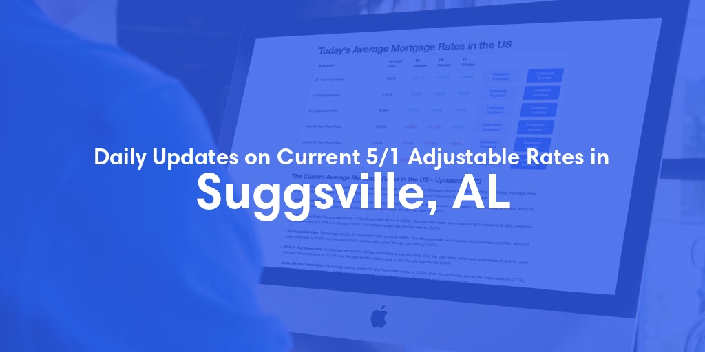 The Current Average 5/1 Adjustable Mortgage Rates in Suggsville, AL - Updated: Wed, May 15, 2024