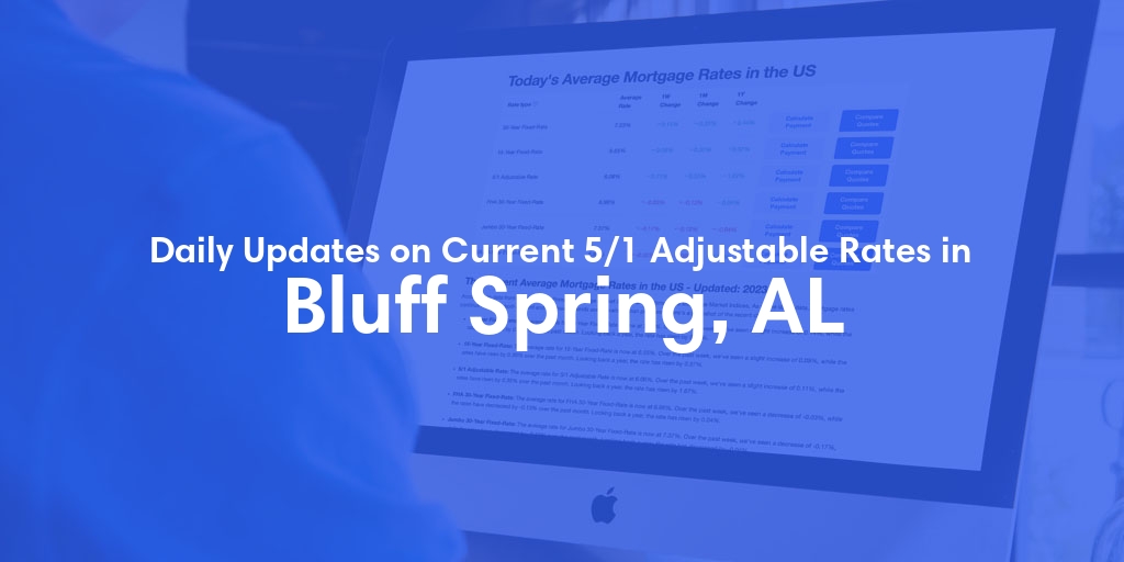 The Current Average 5/1 Adjustable Mortgage Rates in Bluff Spring, AL - Updated: Wed, May 15, 2024