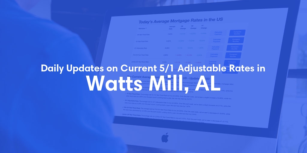 The Current Average 5/1 Adjustable Mortgage Rates in Watts Mill, AL - Updated: Wed, May 15, 2024