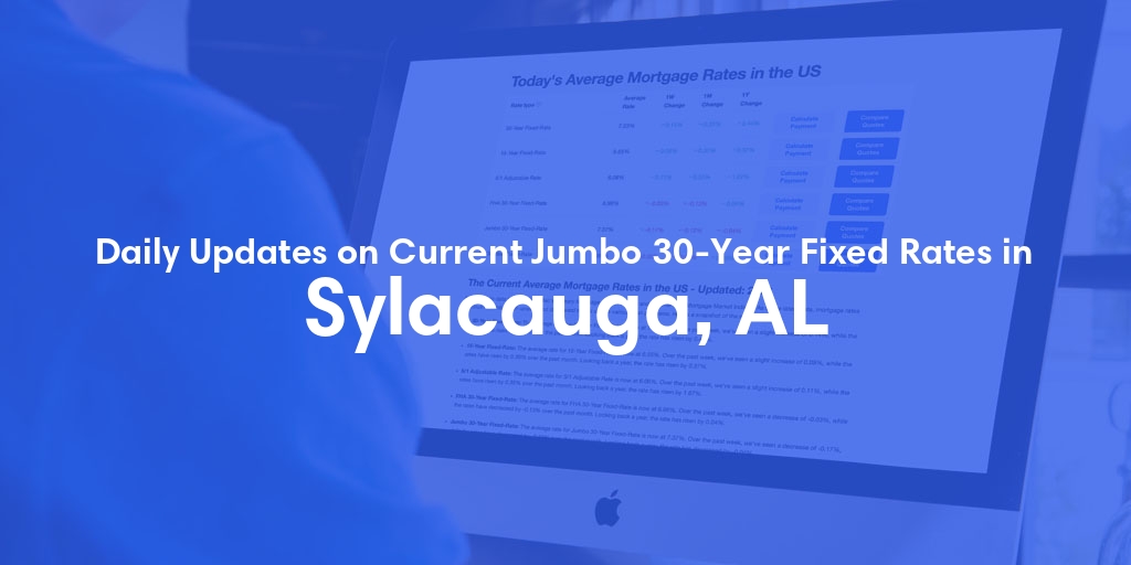 The Current Average Jumbo 30-Year Fixed Mortgage Rates in Sylacauga, AL - Updated: Thu, May 16, 2024