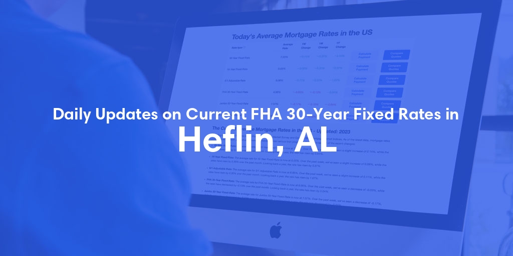 The Current Average FHA 30-Year Fixed Mortgage Rates in Heflin, AL - Updated: Fri, May 24, 2024