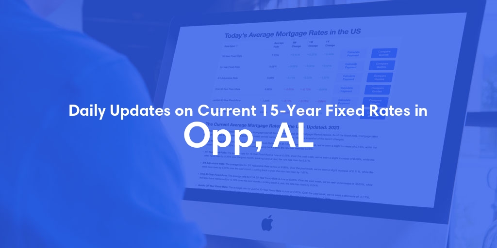 The Current Average 15-Year Fixed Mortgage Rates in Opp, AL - Updated: Sat, May 18, 2024