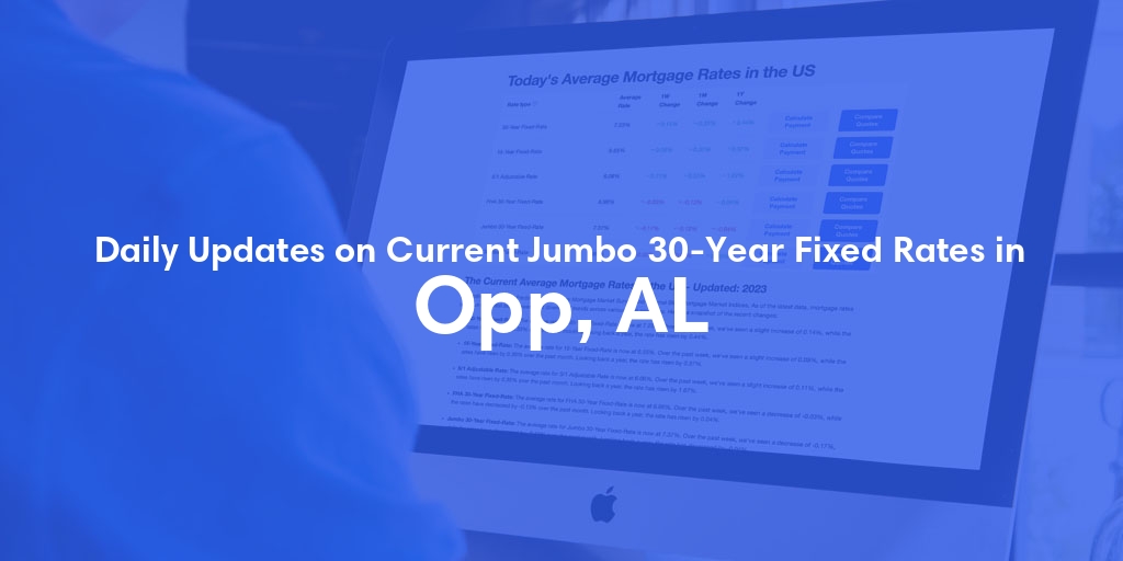 The Current Average Jumbo 30-Year Fixed Mortgage Rates in Opp, AL - Updated: Thu, May 23, 2024