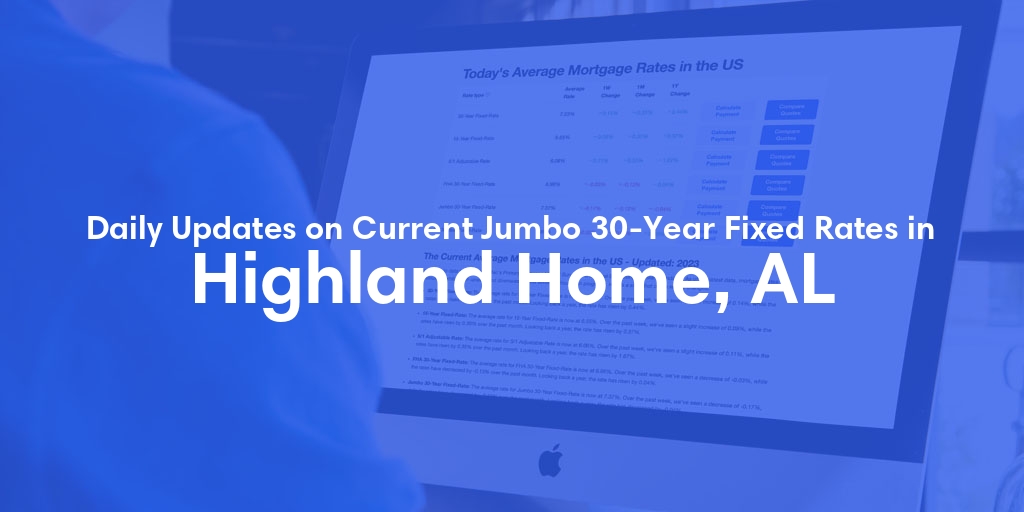 The Current Average Jumbo 30-Year Fixed Mortgage Rates in Highland Home, AL - Updated: Sat, May 18, 2024
