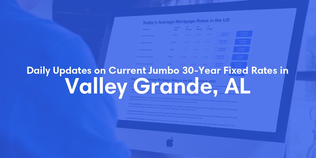 The Current Average Jumbo 30-Year Fixed Mortgage Rates in Valley Grande, AL - Updated: Fri, May 17, 2024