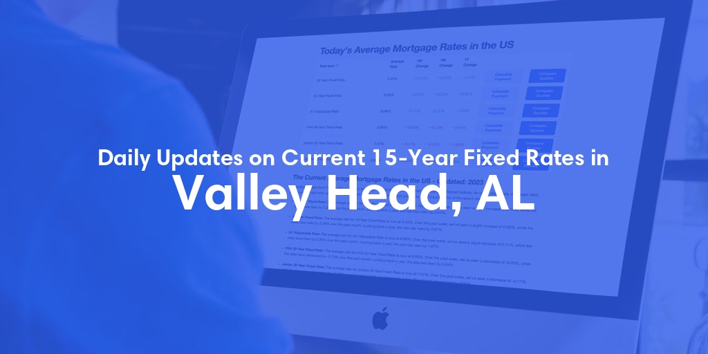 The Current Average 15-Year Fixed Mortgage Rates in Valley Head, AL - Updated: Sat, May 18, 2024