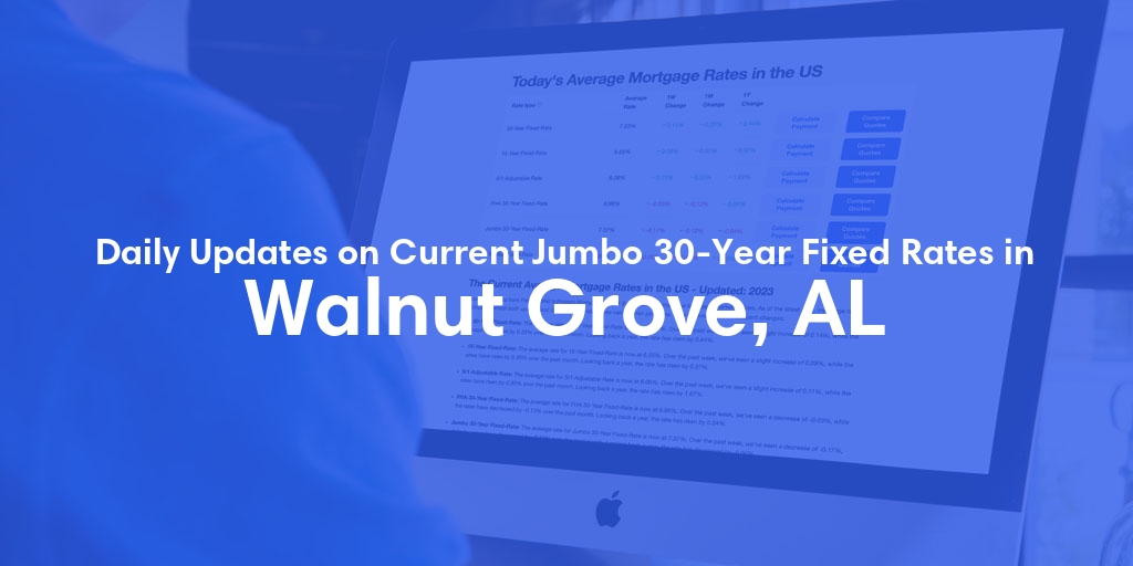 The Current Average Jumbo 30-Year Fixed Mortgage Rates in Walnut Grove, AL - Updated: Sat, May 18, 2024