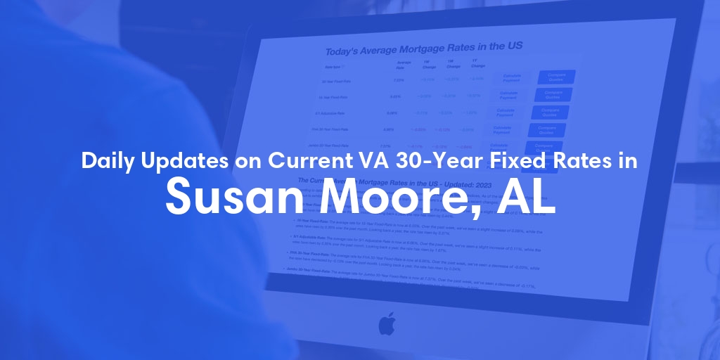 The Current Average VA 30-Year Fixed Mortgage Rates in Susan Moore, AL - Updated: Mon, May 6, 2024