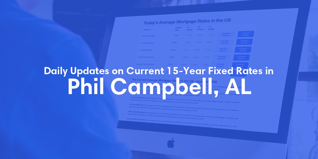 The Current Average 15-Year Fixed Mortgage Rates in Phil Campbell, AL - Updated: Sun, May 19, 2024