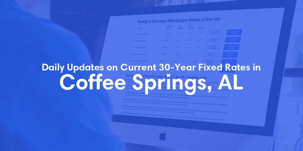 The Current Average 30-Year Fixed Mortgage Rates in Coffee Springs, AL - Updated: Sat, May 25, 2024