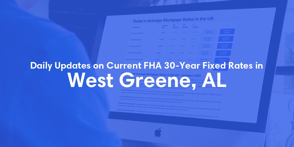 The Current Average FHA 30-Year Fixed Mortgage Rates in West Greene, AL - Updated: Wed, May 15, 2024
